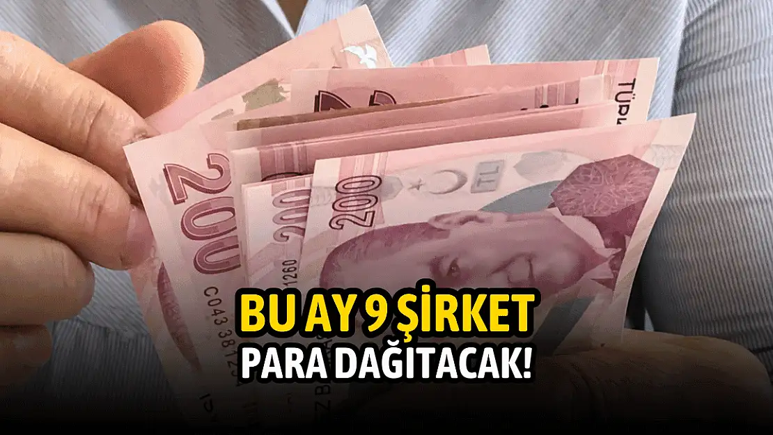Bu hafta başlıyor, 9 şirket borsada para dağıtacak!