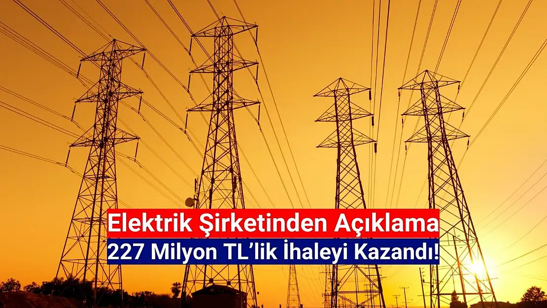 Dev elektrik şirketi, 227 milyon TL'lik ihaleyi kazandı!