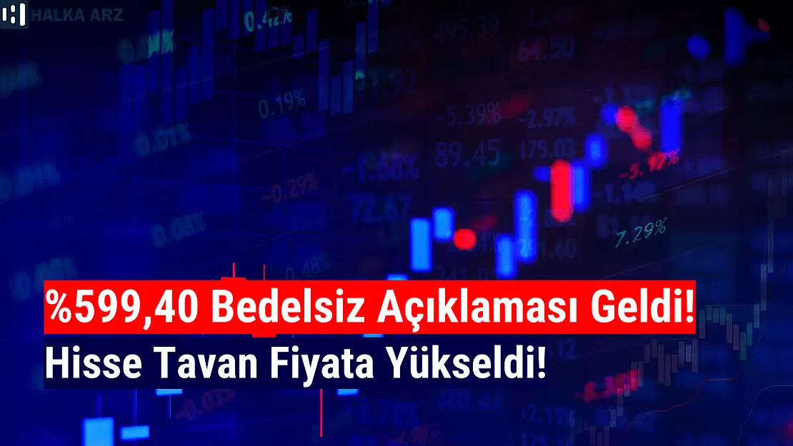 Yüzde 599,40 bedelsiz kararı sonrası hisse tavan oldu!