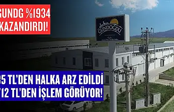 Gündoğdu Gıda (GUNDG), halka arz sonrası yüzde 1934 yükseldi