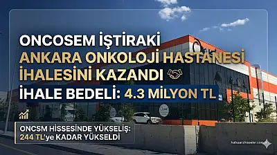 Oncosem'in iştiraki Santek Sağlık, 4,3 Milyon TL'lik ihaleyi kazandı!