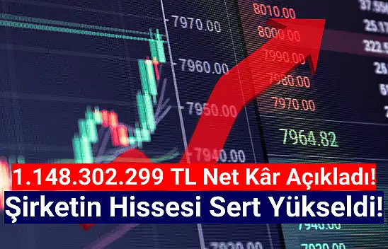 1.148.302.299 TL net kâr açıkladı! Hissesi tavana yürüdü!
