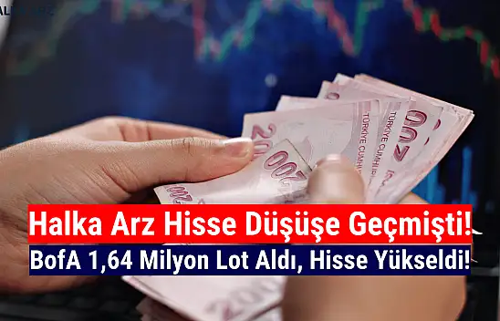 Bank of America, halka arz hissede 1,64 milyon lot alım yaptı!
