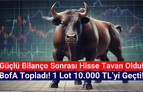 Bilanço geldi, tavan oldu! Hisse fiyatı 10.000 TL'yi geçti!