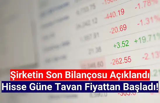 Bilançosunu açıklayan şirketin hisseleri tavan fiyatta!