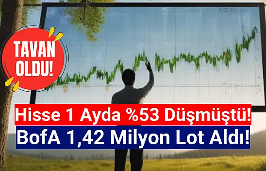 BofA 1,42 milyon lot aldı! Yüzde 53 düşen hisse TAVAN oldu!