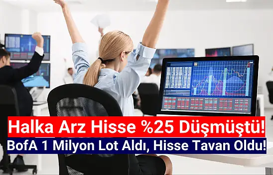 BofA 1 milyon lot aldı, halka arz hisse tavan oldu!