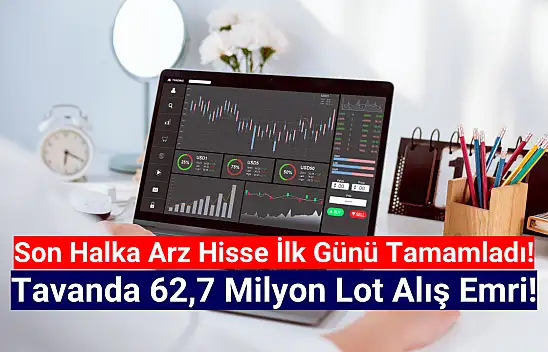 Borsanın yeni şirketi tavanda bekleyen 62,7 milyon lot ile günü tamamladı!
