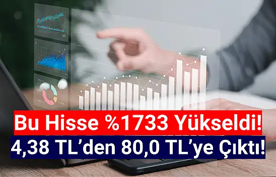 Bu hisse 4,38 TL'den 80,30 TL'ye yükseldi!