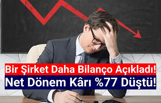Bu şirketin net kârı yüzde 77 düştü!