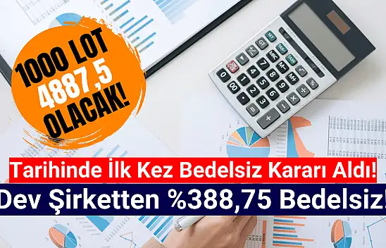 Dev şirketin tarihinde ilk! Yüzde 388,75'lik bedelsiz kararı!