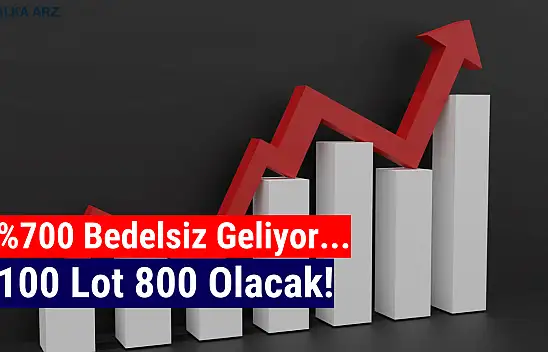 Dev şirketten yüzde 700 bedelsiz! 100 lot 800 olacak!