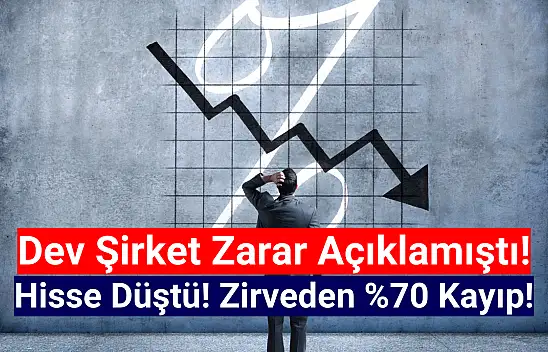 Dev zarar sonrası hisse sert düştü! Zirveden yüzde 70 kayıp!