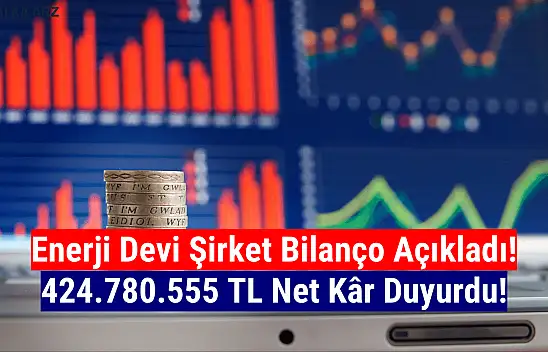 Enerji devi 424.780.555 TL net kâr açıkladı!