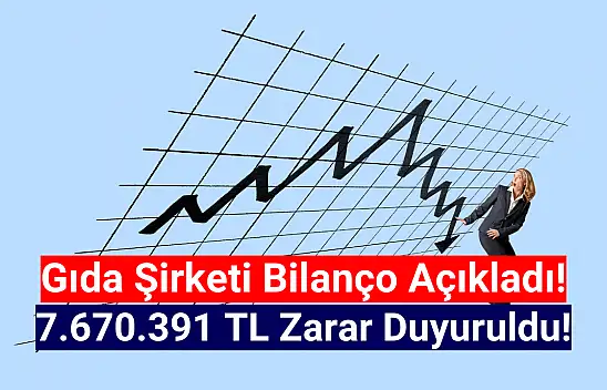 Gıda şirketi 7.670.391 TL zarar açıkladı!