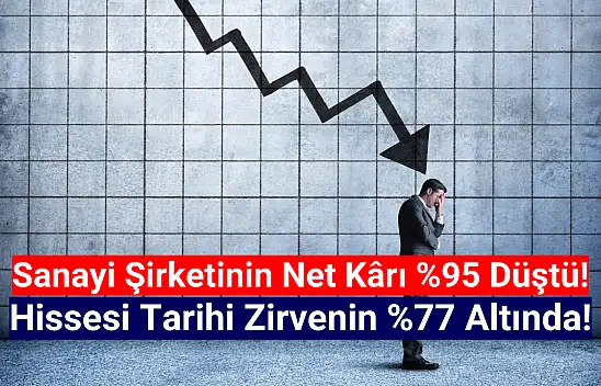 Hissesi yüzde 77 düşen şirketin net kârı da yüzde 95 düştü!