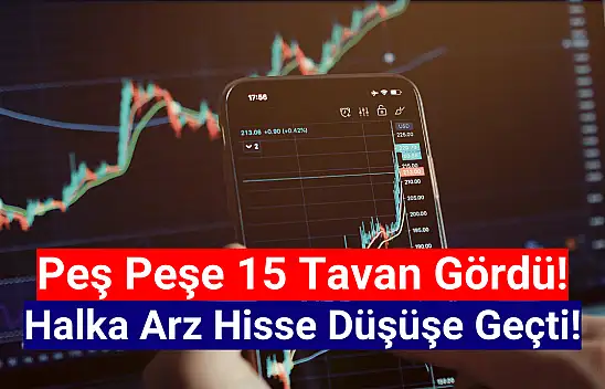 Peş peşe 15 tavan gören hisse düşüşe geçti!