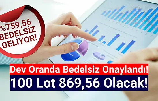 SPK onay verdi! 100 Lot 869,56 Olacak!