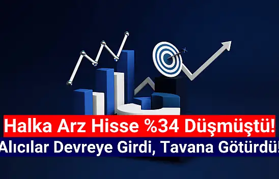Yüzde 34 düşen halka arz hisseyi tavan fiyata götürdüler!