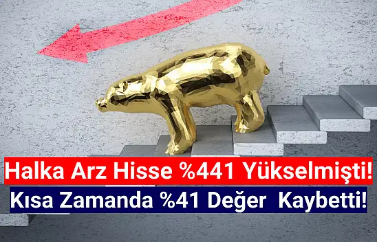Yüzde 441 yükselen halka arz hisse, kısa zamanda yüzde 41 düştü!