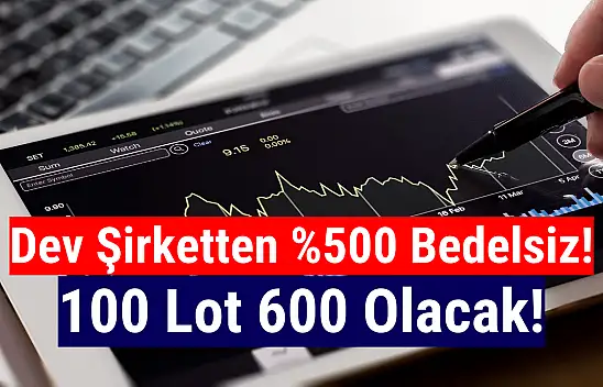 Yüzde 500 bedelsiz ile 100 lot 600 olacak!