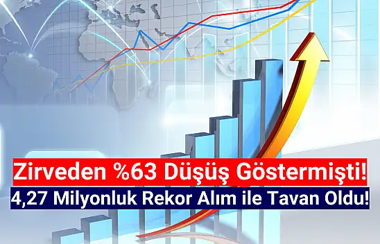 Yüzde 63 düşen hissede 4,27 milyon lotluk rekor alım!