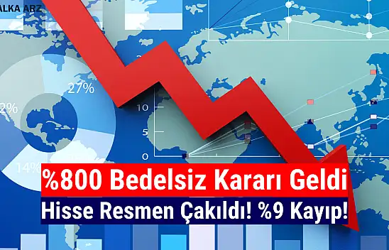 Yüzde 800 bedelsiz açıkladı! Hisse çakıldı!