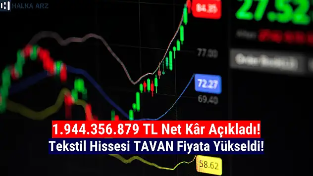 1.944.356.879 TL net kâr açıkladı, hisse tavan oldu!