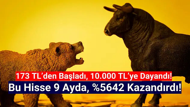 173 TL'den yükselişe başlayan hisse, 10.000 TL'ye dayandı!