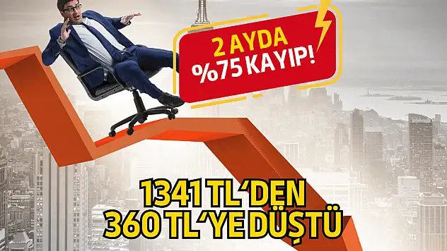 Ağustos'ta 1341 TL'yi gören hisse, 360 TL'ye düştü!