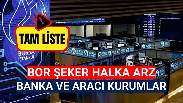 Bor Şeker (BORSK) halka arz hangi bankalarda var?