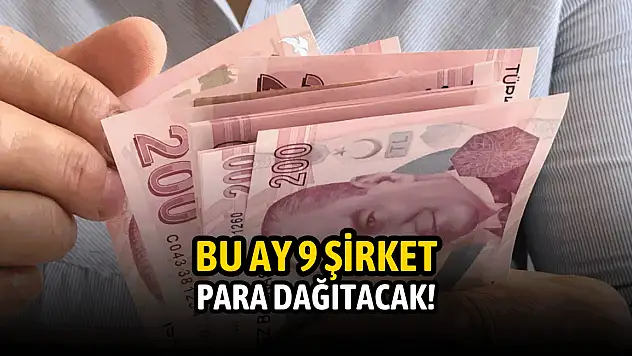 Bu hafta başlıyor, 9 şirket borsada para dağıtacak!