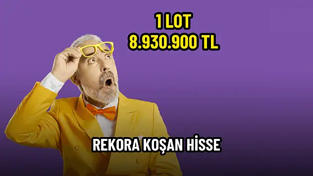 Bu hisse rekora koşuyor! 1 lot 8.930.900 TL oldu!