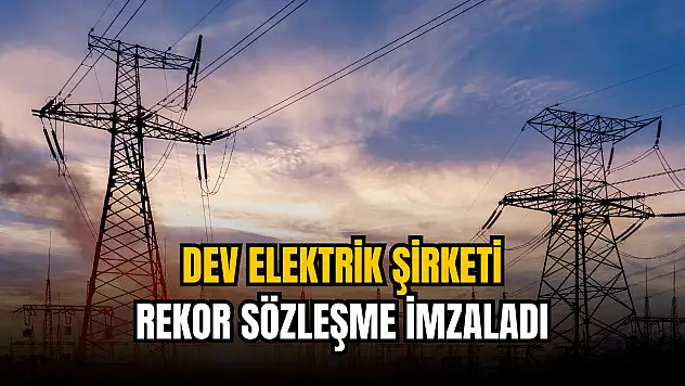 Dev elektrik şirketinden 389.374.365 TL'lik iş anlaşması!