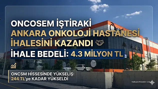 Oncosem'in iştiraki Santek Sağlık, 4,3 Milyon TL'lik ihaleyi kazandı!