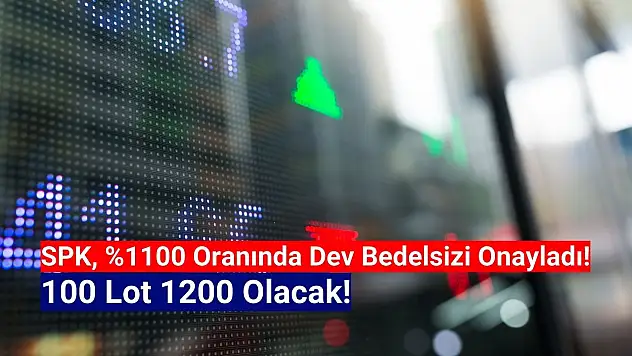 Yüzde 1100'lük rekor bedelsiz onaylandı!