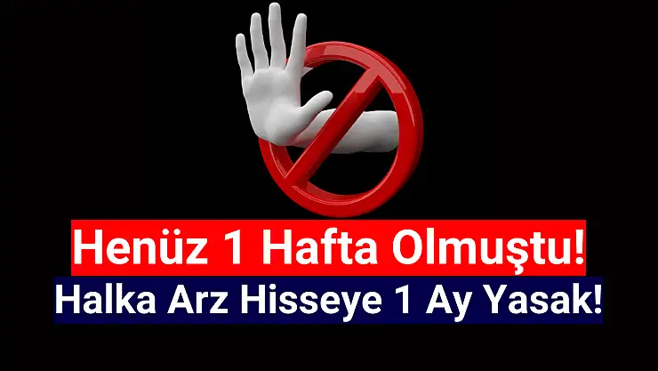 1 haftalık halka arz hisseye 1 ay yasak!