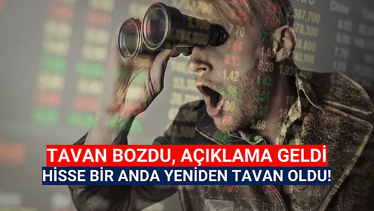 120.853.766 TL rekor açıklama sonrası, hisse yeniden tavanda!