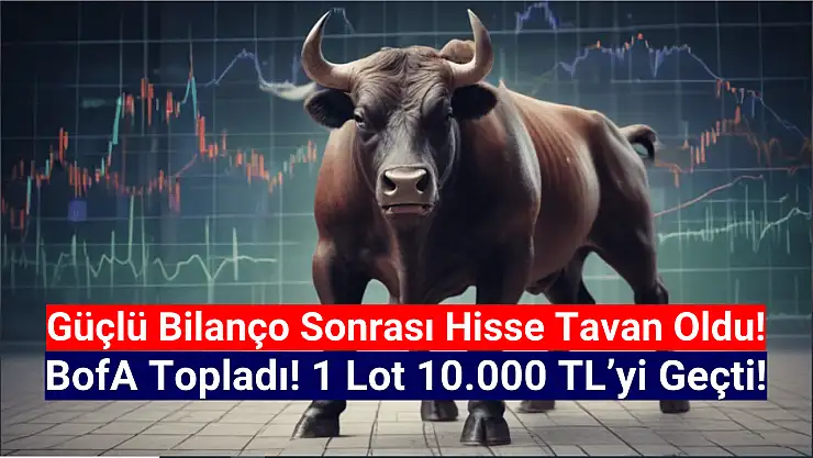 Bilanço geldi, tavan oldu! Hisse fiyatı 10.000 TL'yi geçti!