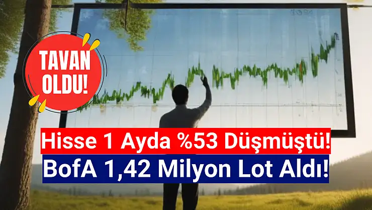 BofA 1,42 milyon lot aldı! Yüzde 53 düşen hisse TAVAN oldu!