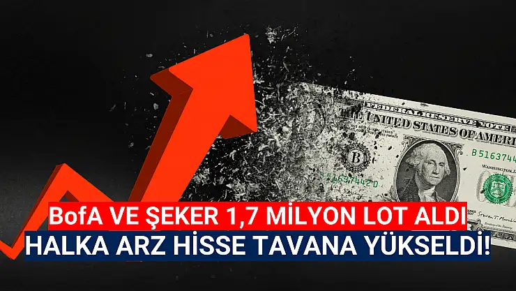 BofA ve Şeker 1,7 milyondan fazla lot aldı! Hisse tavan fiyata yükseldi!