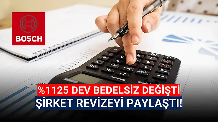 Bosch Fren'in dev bedelsizinde değişiklik!