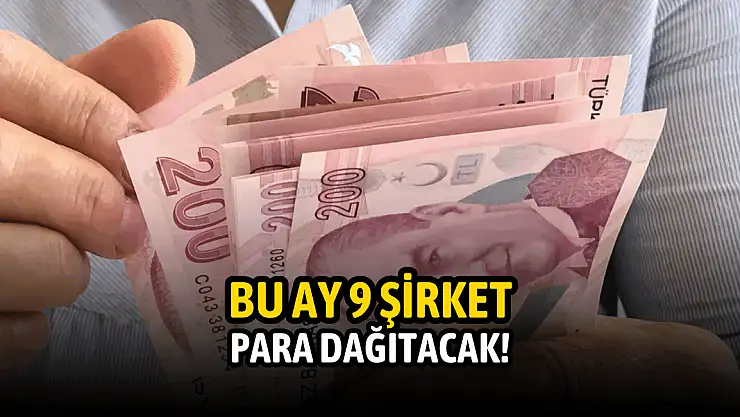 Bu hafta başlıyor, 9 şirket borsada para dağıtacak!