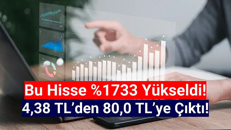 Bu hisse 4,38 TL'den 80,30 TL'ye yükseldi!