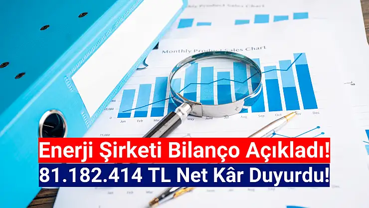 Enerji şirketi 81.182.414 TL net kâr açıkladı!
