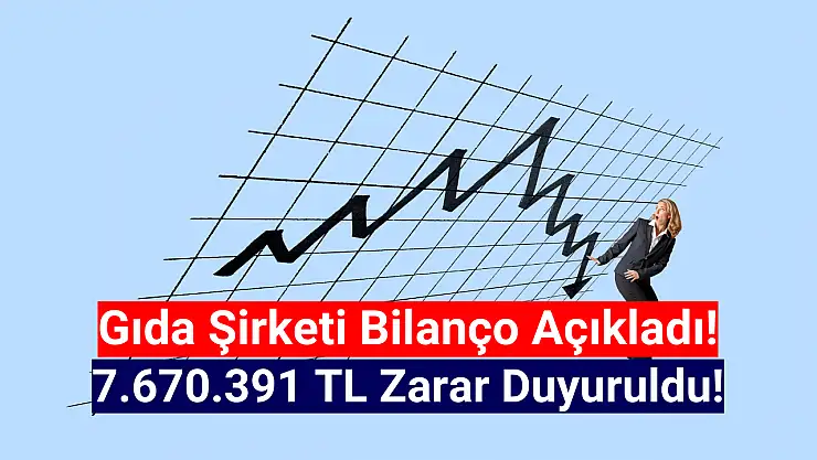 Gıda şirketi 7.670.391 TL zarar açıkladı!