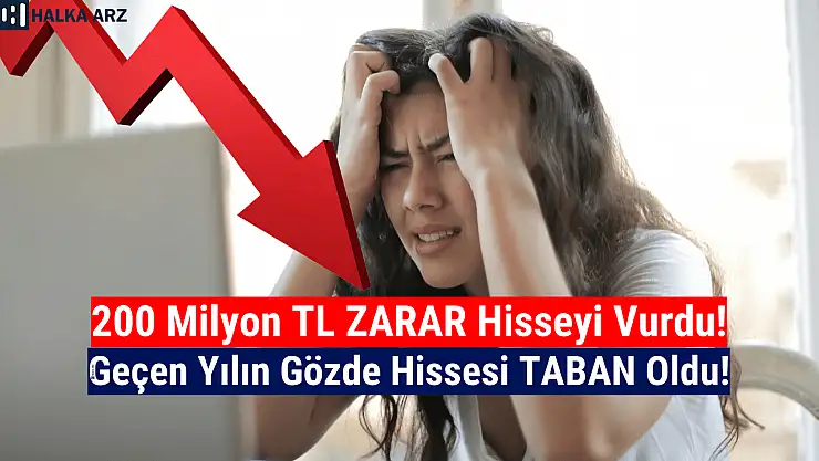Şirket zarar açıkladı, hisse dibe vurdu!