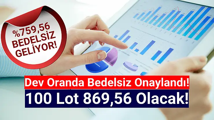 SPK onay verdi! 100 Lot 869,56 Olacak!