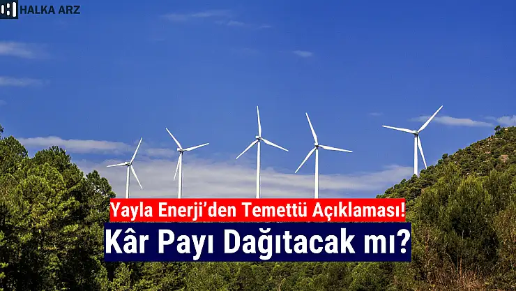 Yayla Enerji kâr payı dağıtım kararını açıkladı!