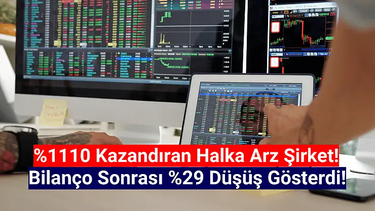 Yüzde 1110 kazandıran halka arz hisse kısa zamanda yüzde 29 düştü!